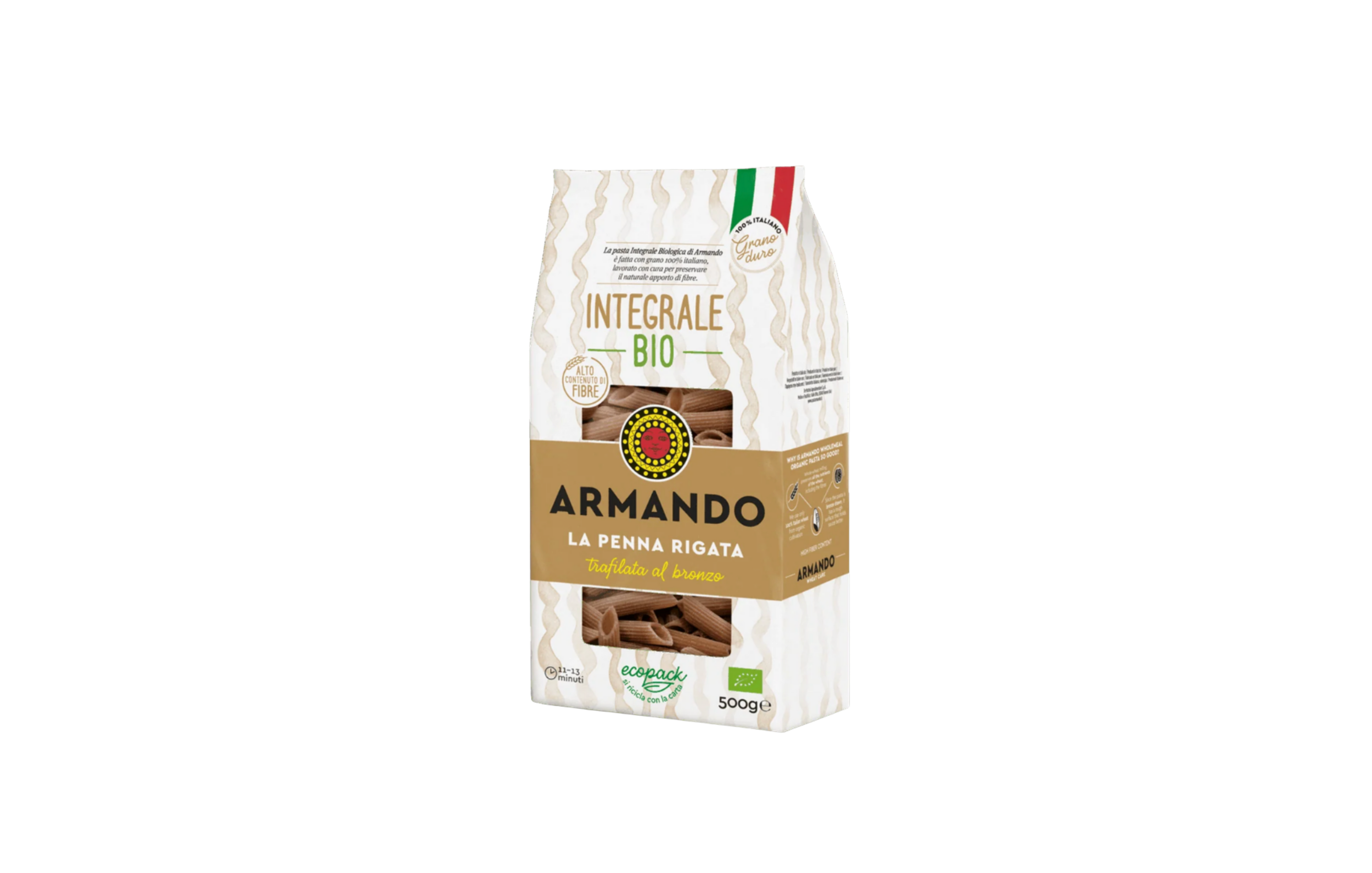 Penne Rigate Integrali Bio Armando 500g